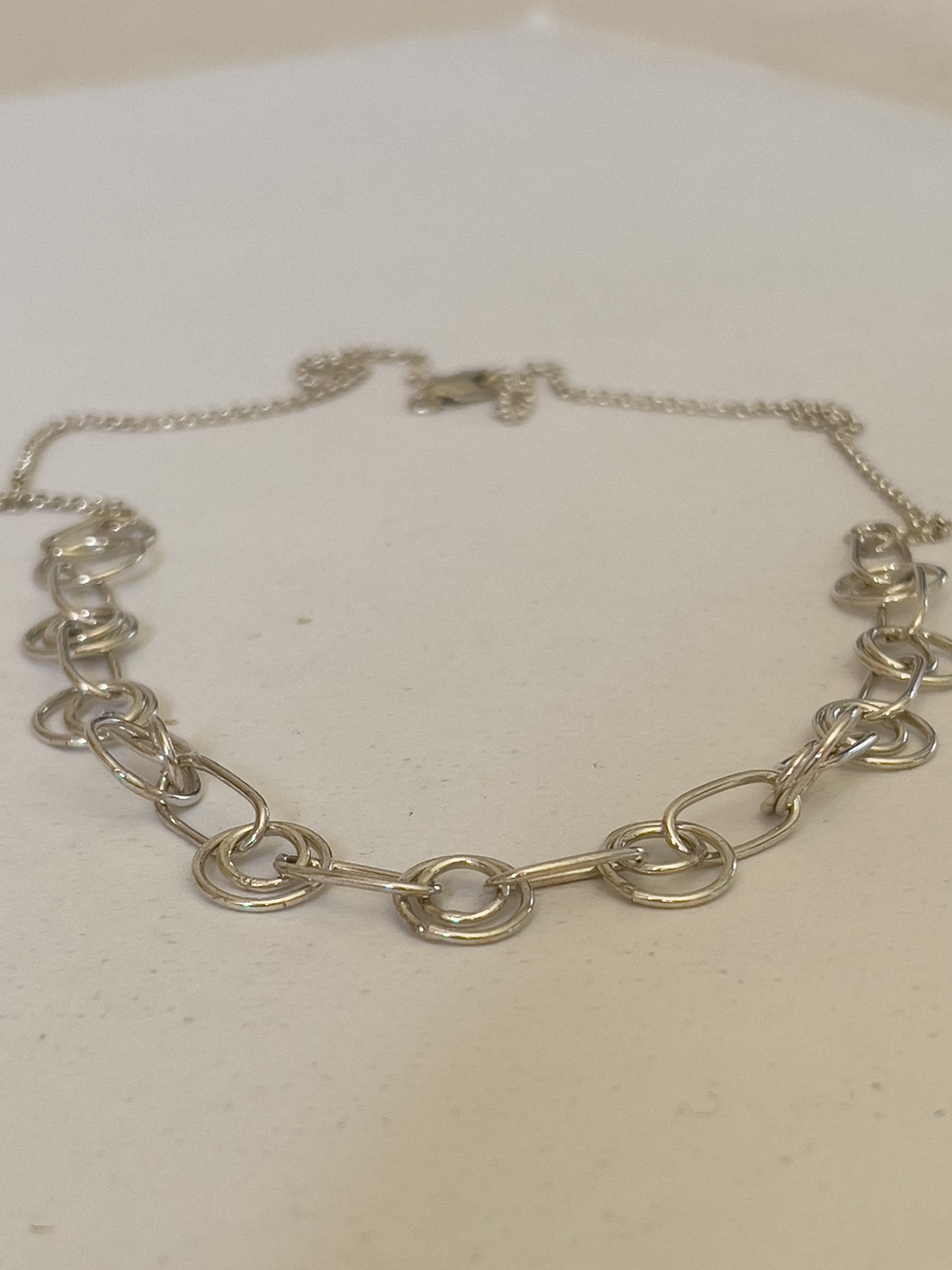 Goddess Silver Chain necklace and earrings