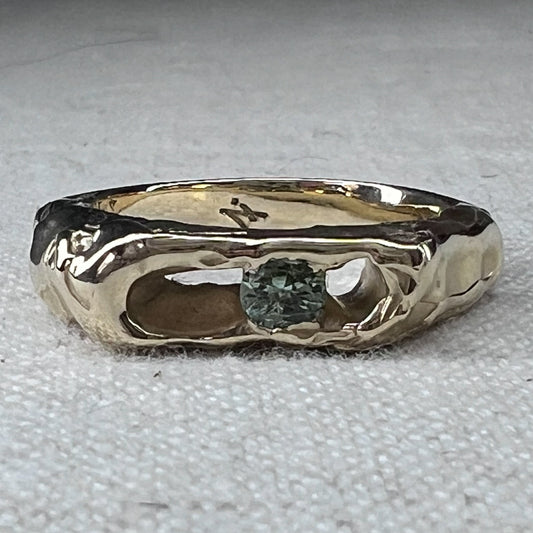 Ring I Gold Green Amethyst