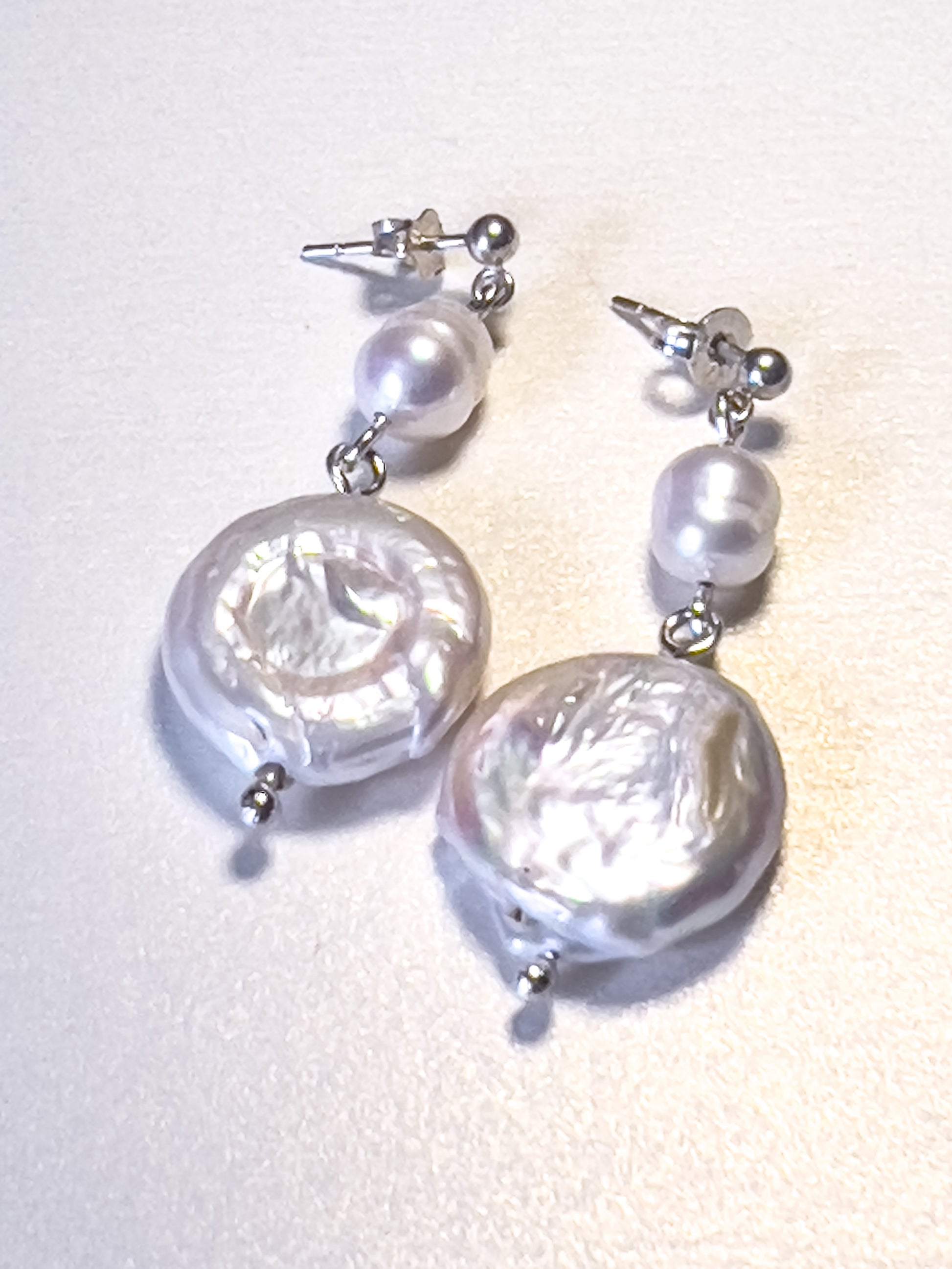 Earrings I Ear Adornment I Round and Keshi Pearl earrings