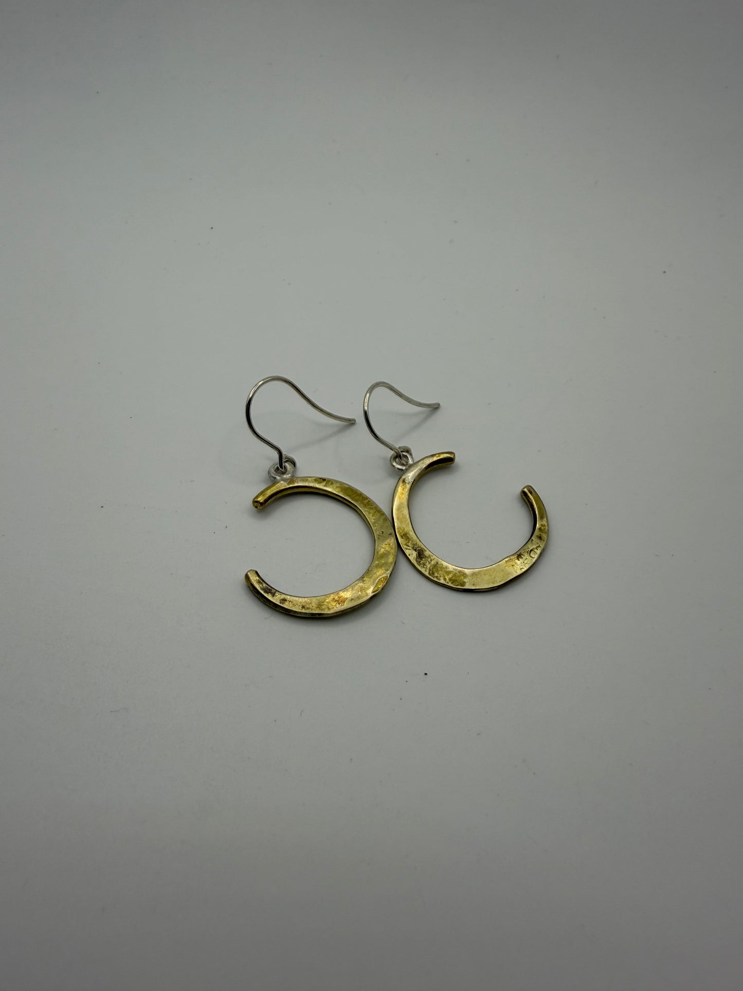 Moon brass earrings