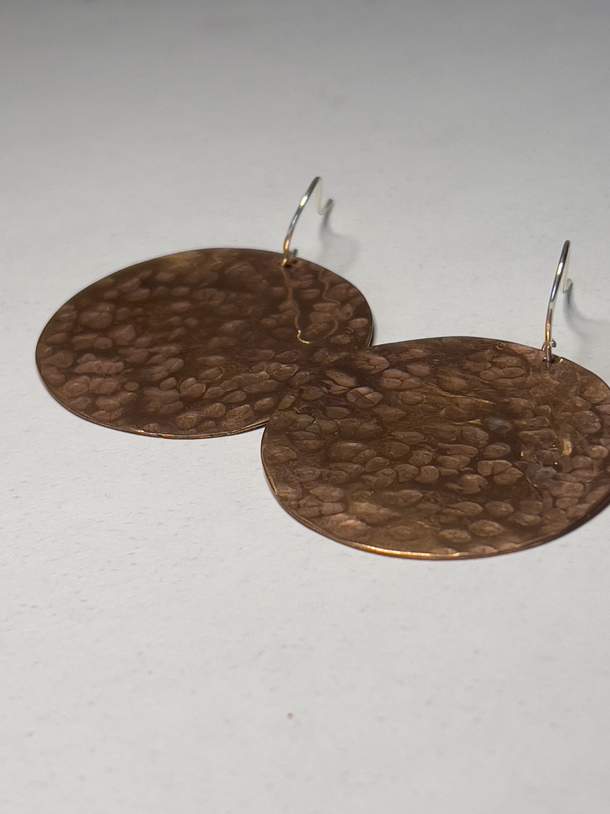 Earrings I Ear Adornment Penny round Patterned copper