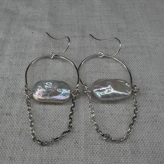 Earrings | Ear Adornment | Round and Keshi Pearl earrings