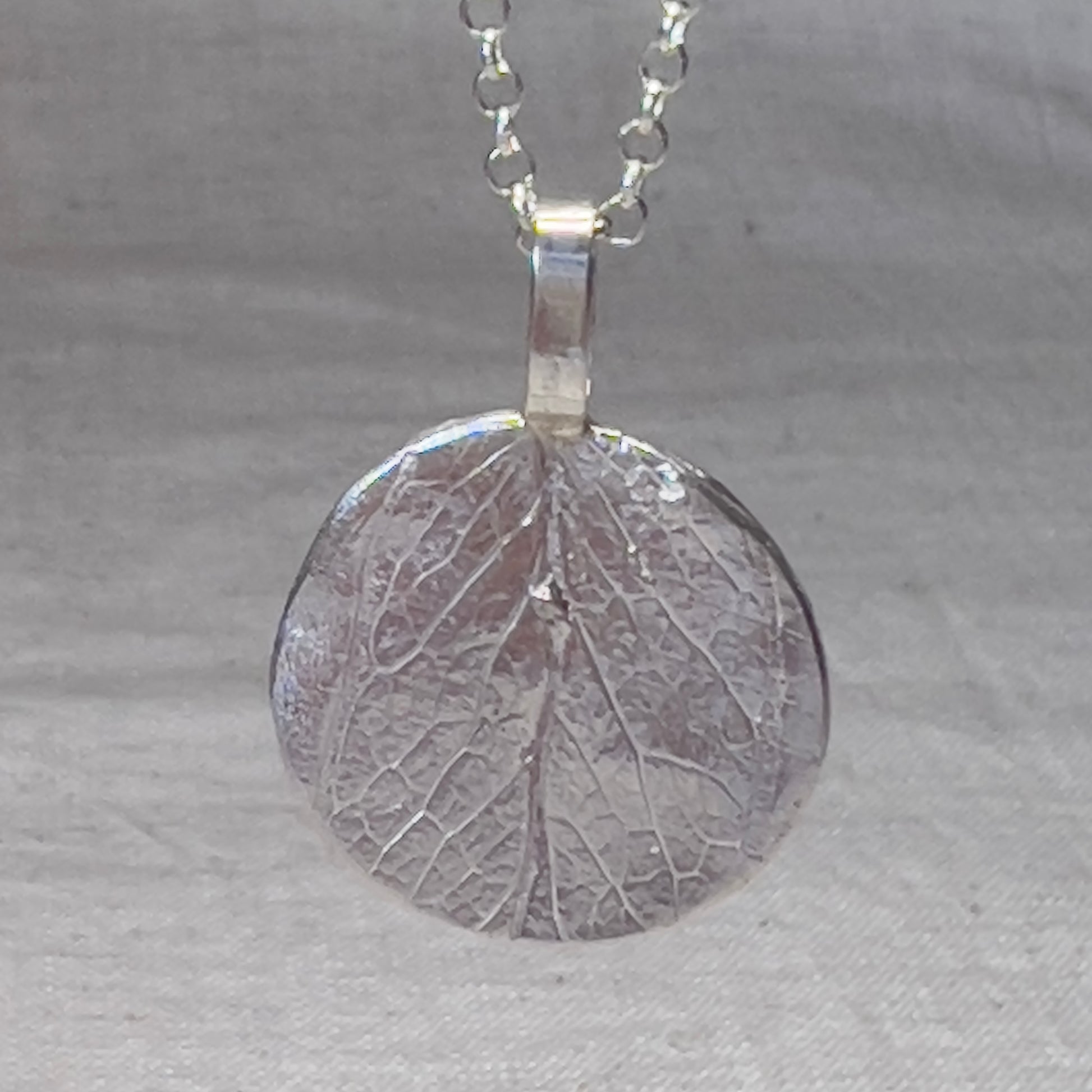 Necklace | Neck Adornment | Sterling Silver Gumleaf pendants