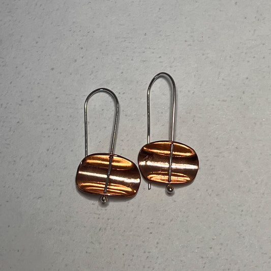 Earrings I Ear Adornment | Copper penny curve