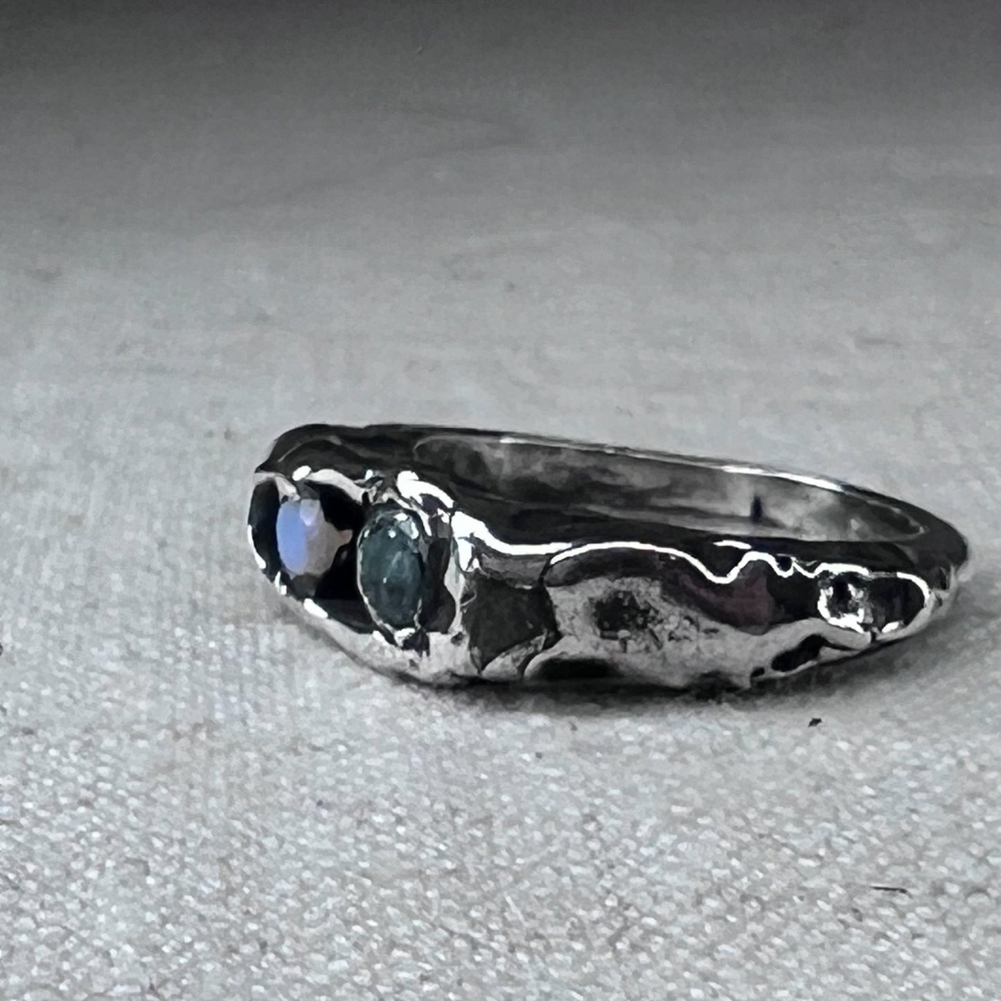 Ring I Finger Adornment I Opal, Green Tourmaline