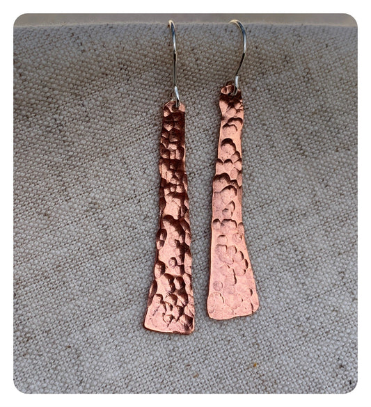 Earrings I Ear Adornment Copper textured drops