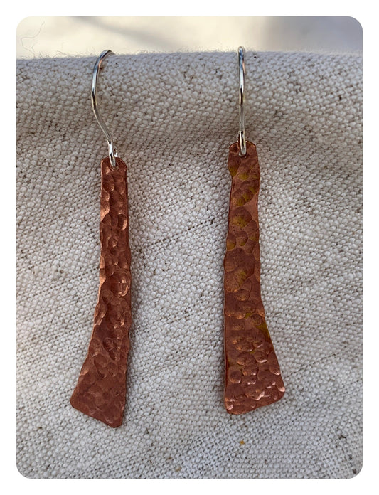 Earrings I Ear Adornment Copper textured drops