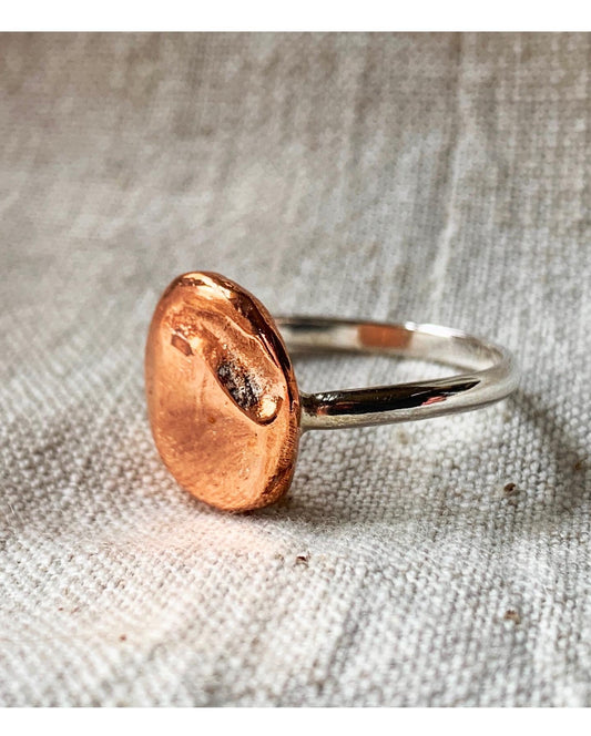 Rings I Finger Adornment Sterling silver and copper penny round rings