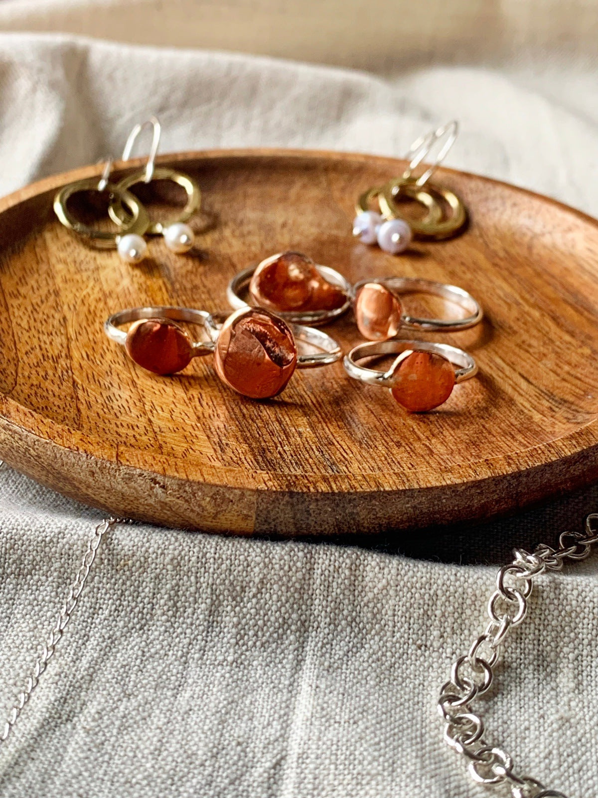 Rings I Finger Adornment Sterling silver and copper penny round rings