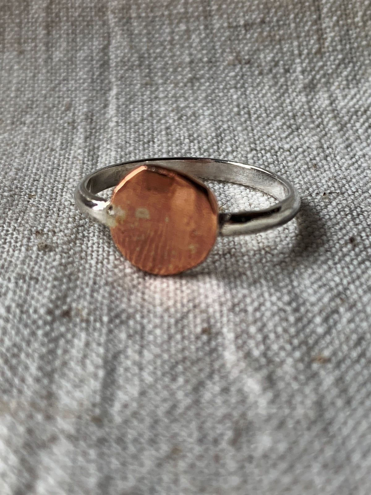 Rings I Finger Adornment Sterling silver and copper penny round rings