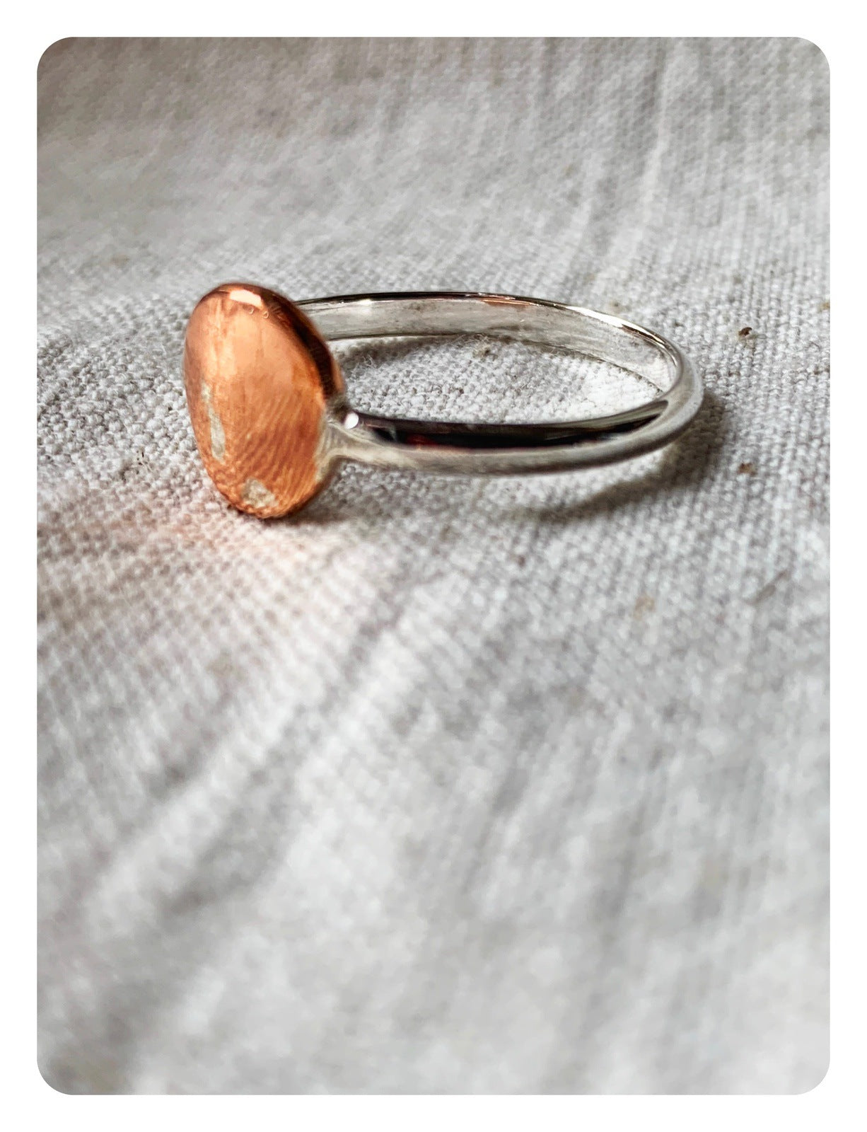 Rings I Finger Adornment Sterling silver and copper penny round rings